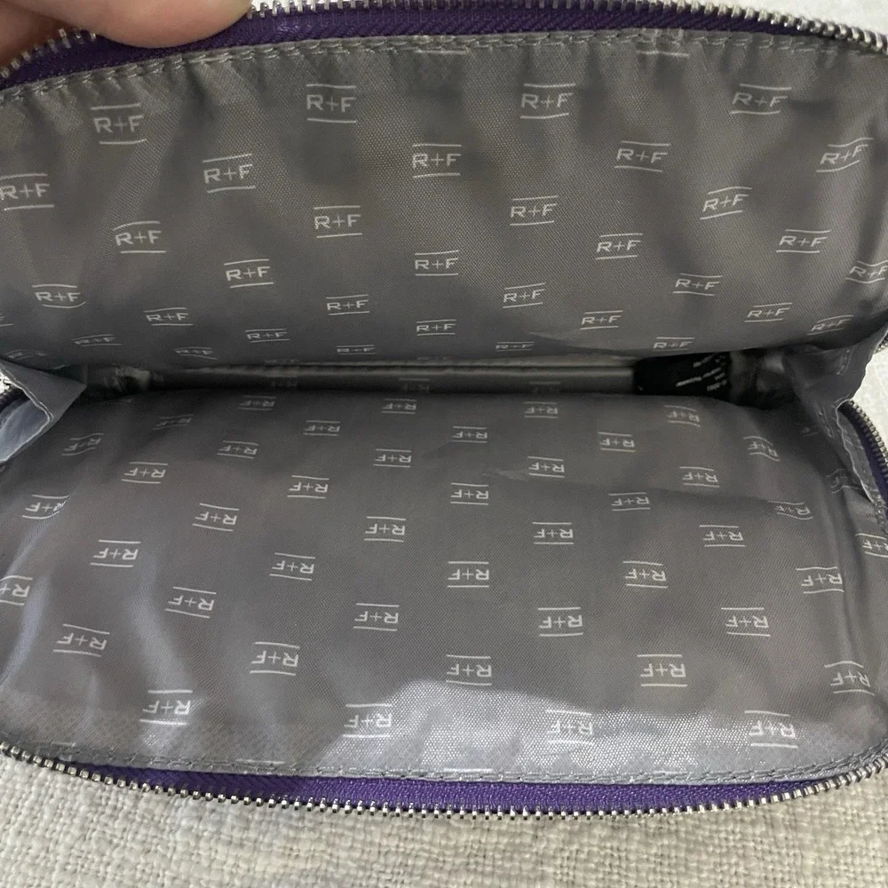Rodan and Fields Purple Snake Skin Cosmetic‎ Bag Makeup NEW Zip Up